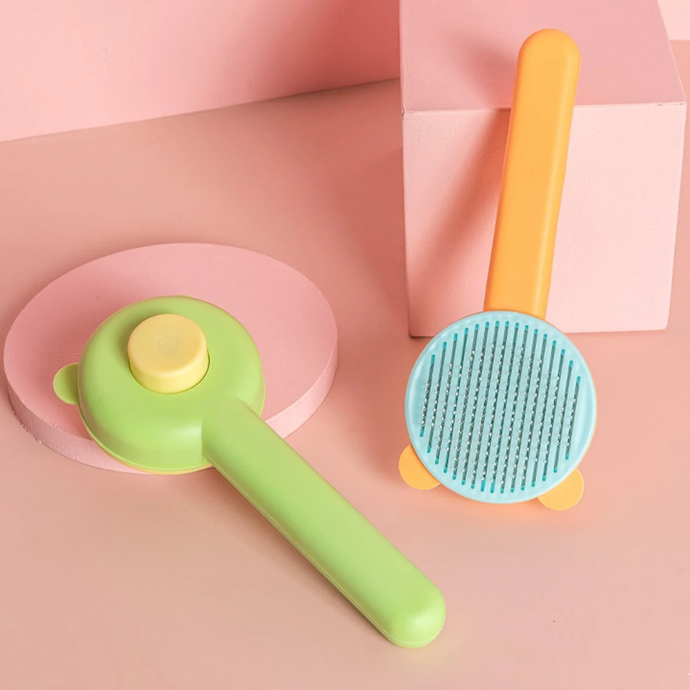 

Universal Pet Shedding Comb Cute Dog Cat Self-cleaning Comb Pet Care Supplies