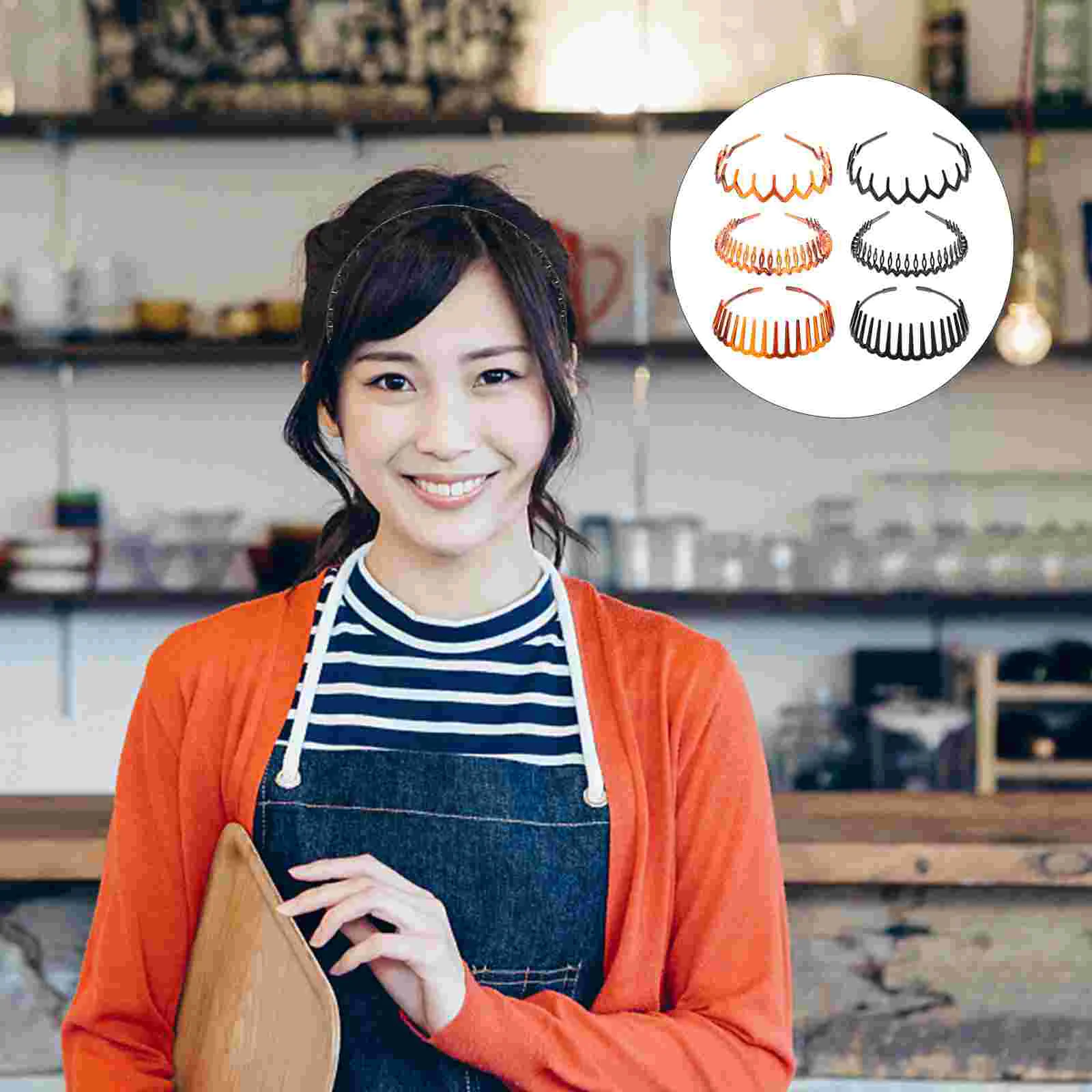 

Simple Headdress Solid Color Resin Hair Comb Hairbands Headband Hair Hoop Bezel With Teeth Hair Accessories For Women