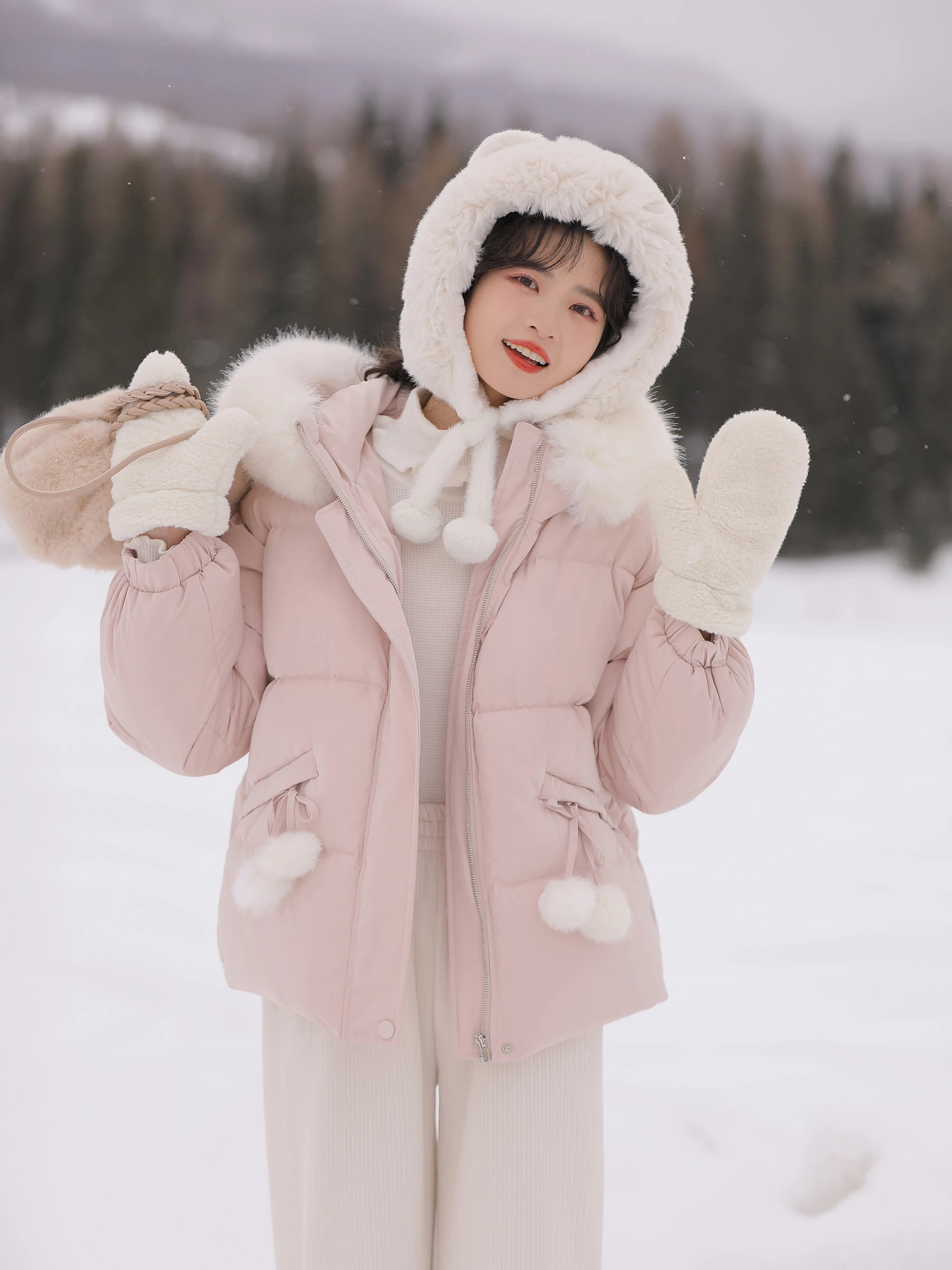 Winter Short Thickened Warm Cotton Padded Jacket Women's Korean Version Sweet Little Man's Bread Jacket Cotton Padded Jacket Ins