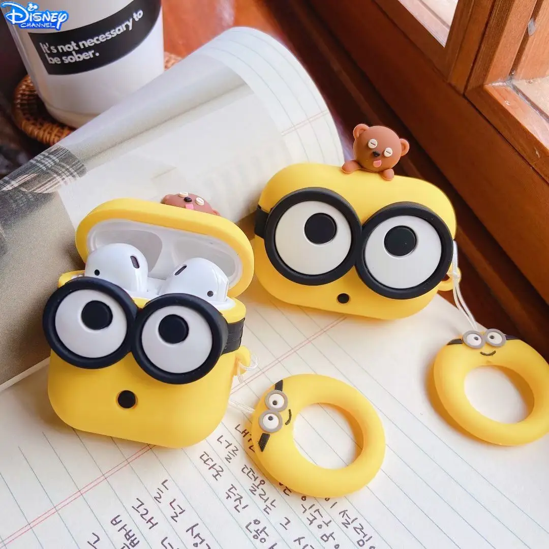 

Disney Cute M-Minions Case for Airpods Pro 1/2/3 Cover Protective Earphone Cases Headphones Funda Protective For Airpods Co
