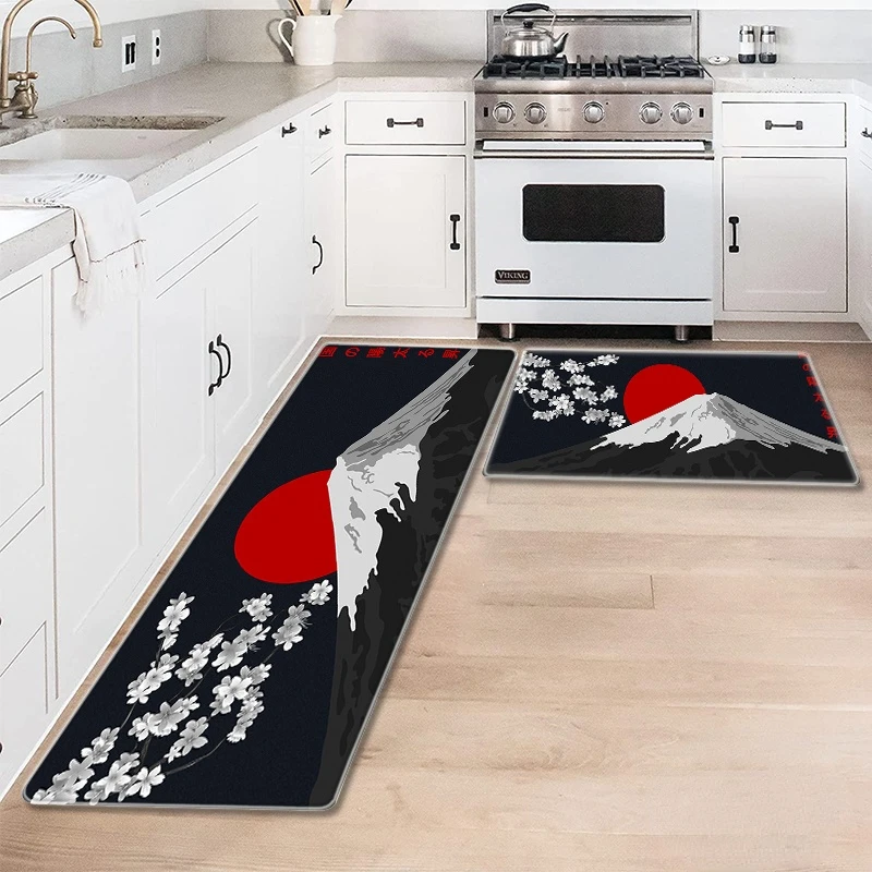 

Pink Flower Floor Mat Kitchen Stairs Diatom Mud Material Mat Bathtub Porch Bathroom Bedside Household Children's Room Door Mat