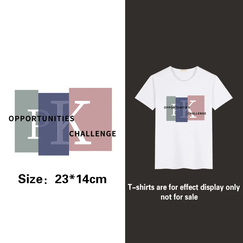 

Simple men's clothing printing patch T-shirt clothing decoration patch heat transfer sticker