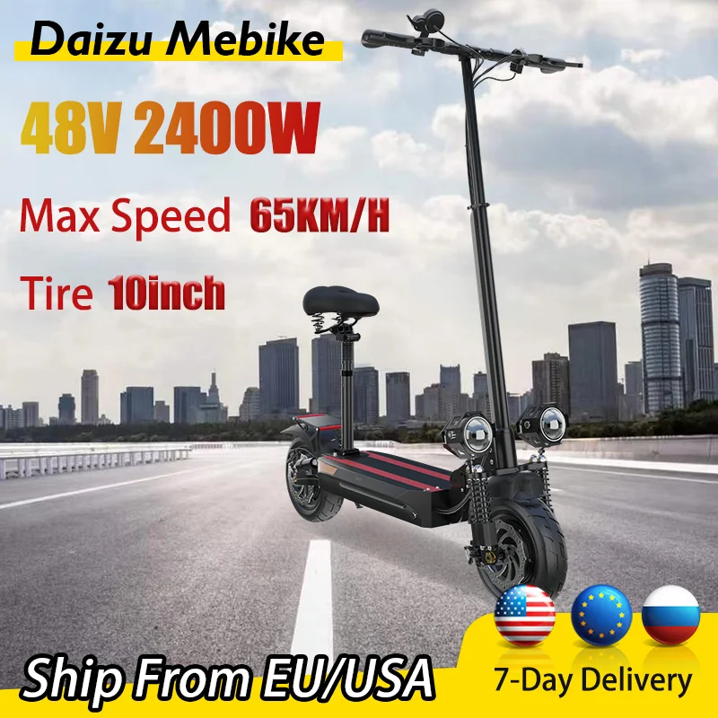 

Daizu X500 Powerful 48V 2400W with Seat Electric Skateboards 80KM Long Range Folding 2 Motor Fast Speed Scooter Elecric LCD Step