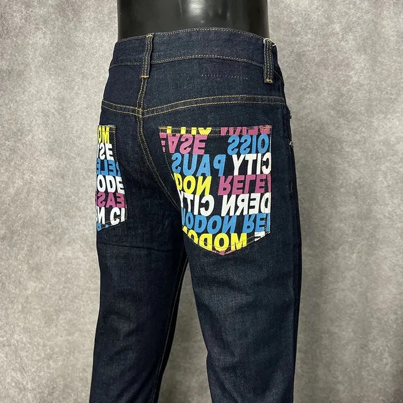 

Джинсы Demin с надписью для мальчиков и студентов