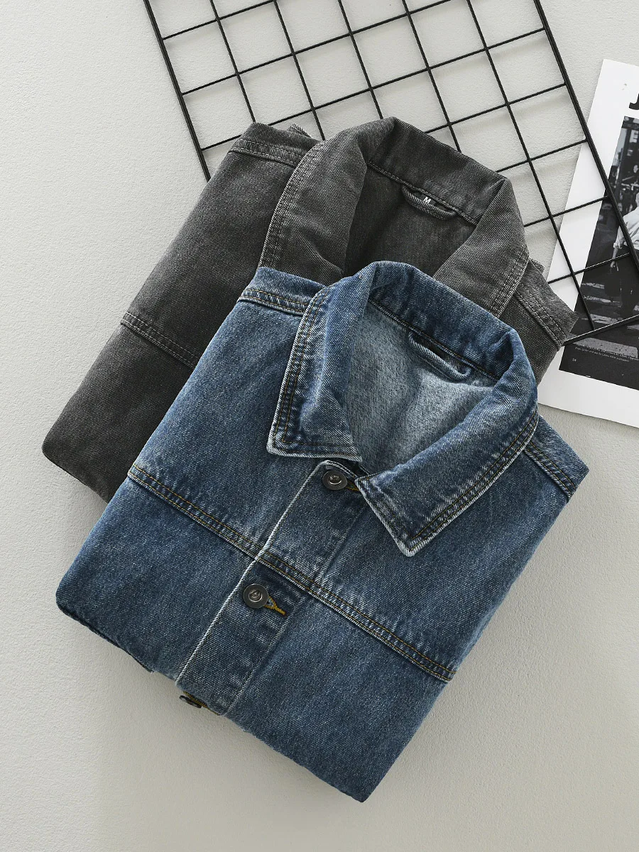 Жилет джинсовый в японском стиле модный однотонный жилет из денима без рукавов с