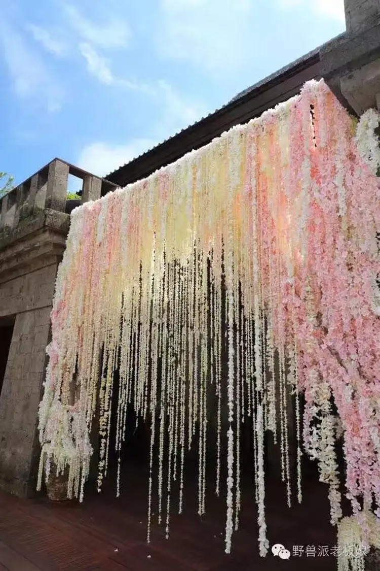 

100cm Artificial Fake Silk Rose Flower Vine Wedding Decoration Handmade Flower Garland Wedding/Home/party Decor Decorative Flowe