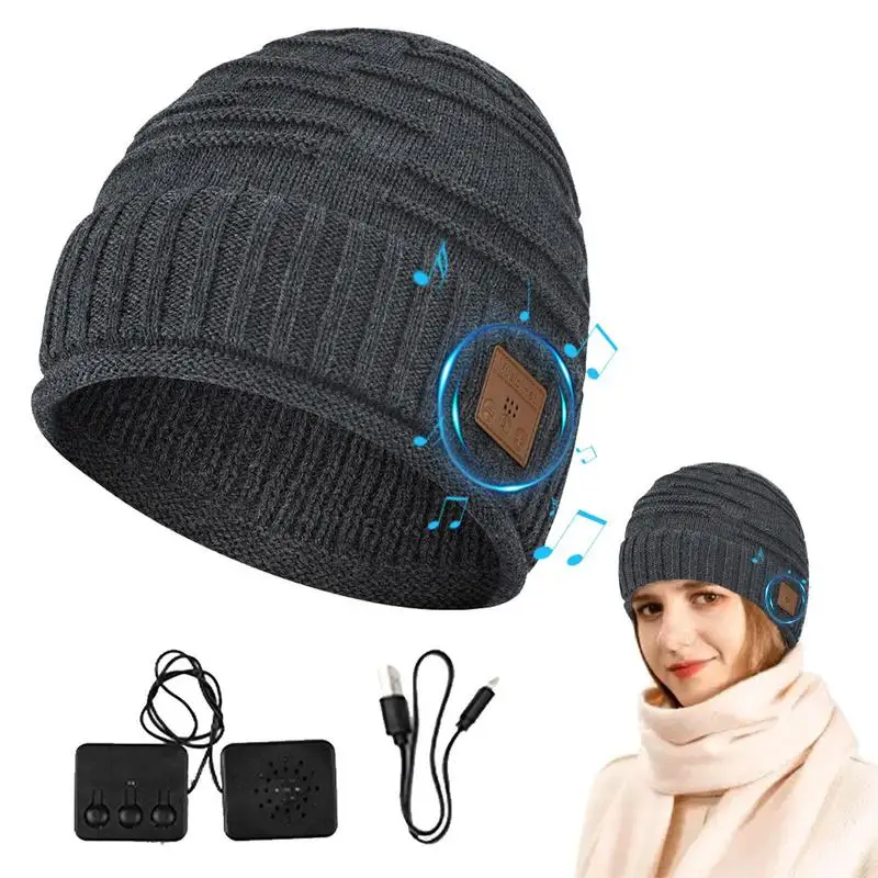 

Music Beanie Washable Winter Warm Blue Tooth Beanies Handsfree Outdoor Sports Music Earphones Hat For Woman Men Teenagers