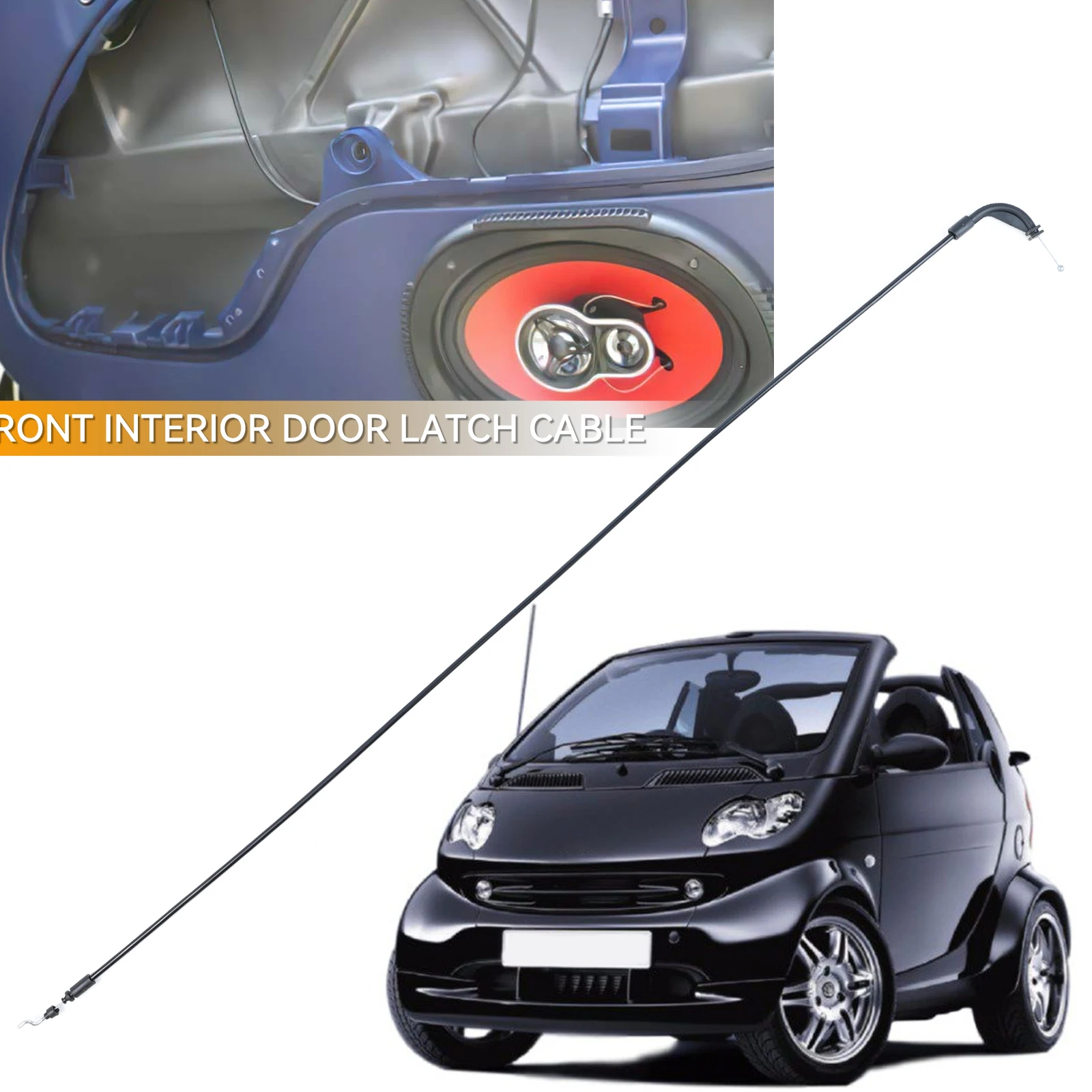 

Трос замка передней внешней дверной ручки для Smart Fortwo 450 1998, 1999, 2000, 2001, 2023, 2003, 2004, 2005, 2006, 2007 0001973 В 00500000