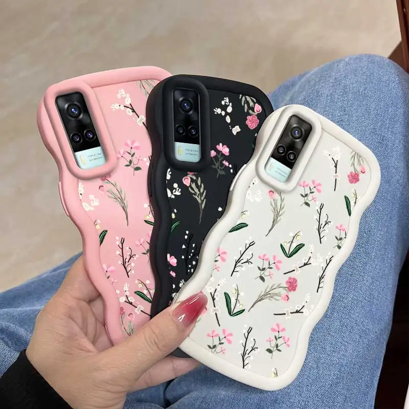 Прочный модный гибкий чехол с нежным цветочным узором для Vivo Y33 с элегантным элегантным чехлом для vivo V Y T 3 51 28, 30 40 53 S Lite (ME) (art.: 3920d24efa761) - 3920d24efa761