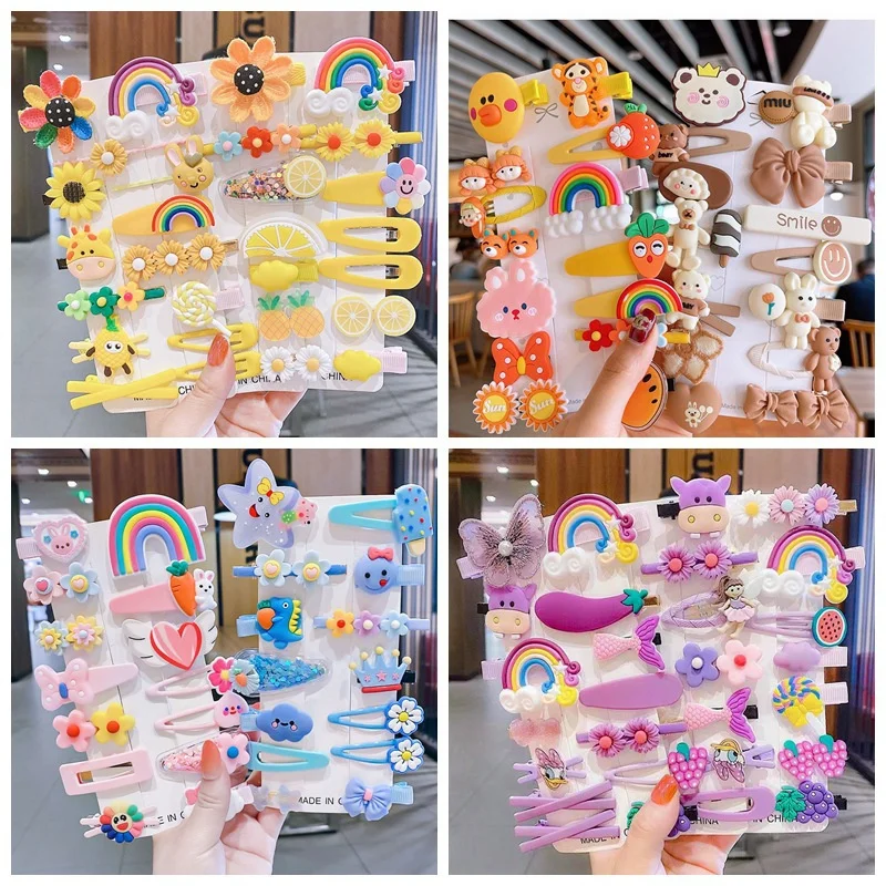 

1Set Cartoon Fruits Barrettes Children Girls Sweet Hairpins Fashion Headbands Hair Accessories Hair Clips For Kid Headdress