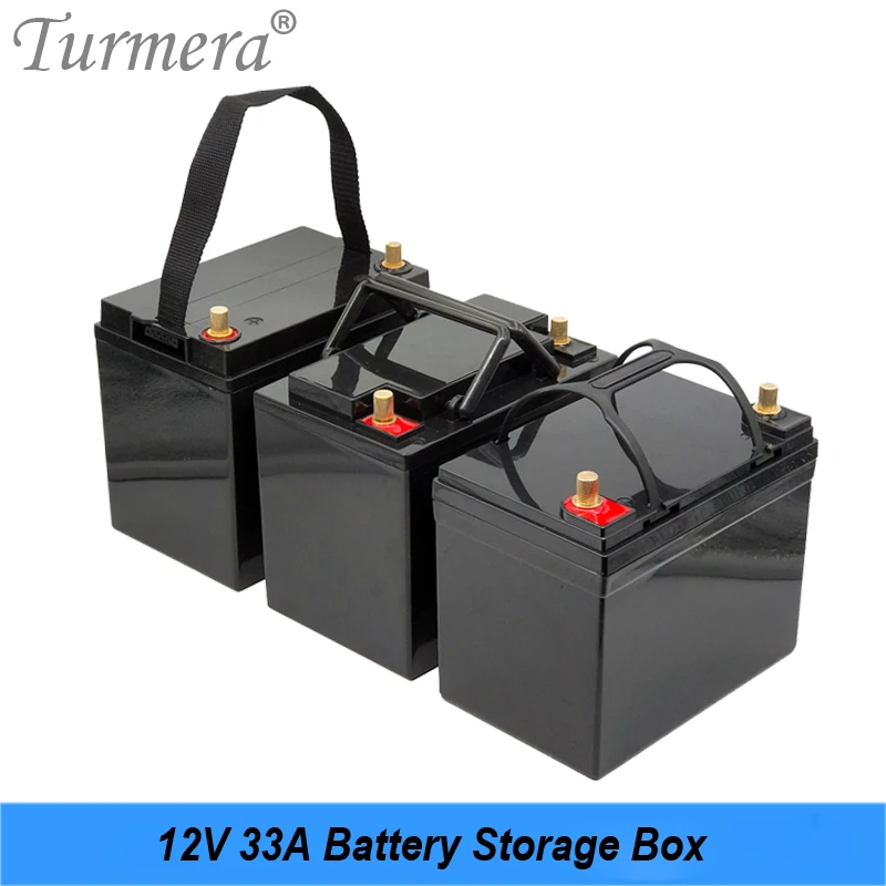 

Turmera 12V 33A Battery Storage Box M6 Screw with Handheld for 18650 and 32700 Lifepo4 Battery Use in Automobile Solar Panel UPS