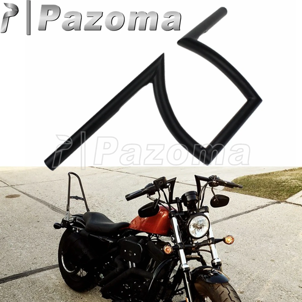 

Black 1" Motorcycle Drag Handlebars Z Bar for Harley Sportster Dyna Touring Bobber Chopper Cafe Racer Cruiser Custom Handlebar