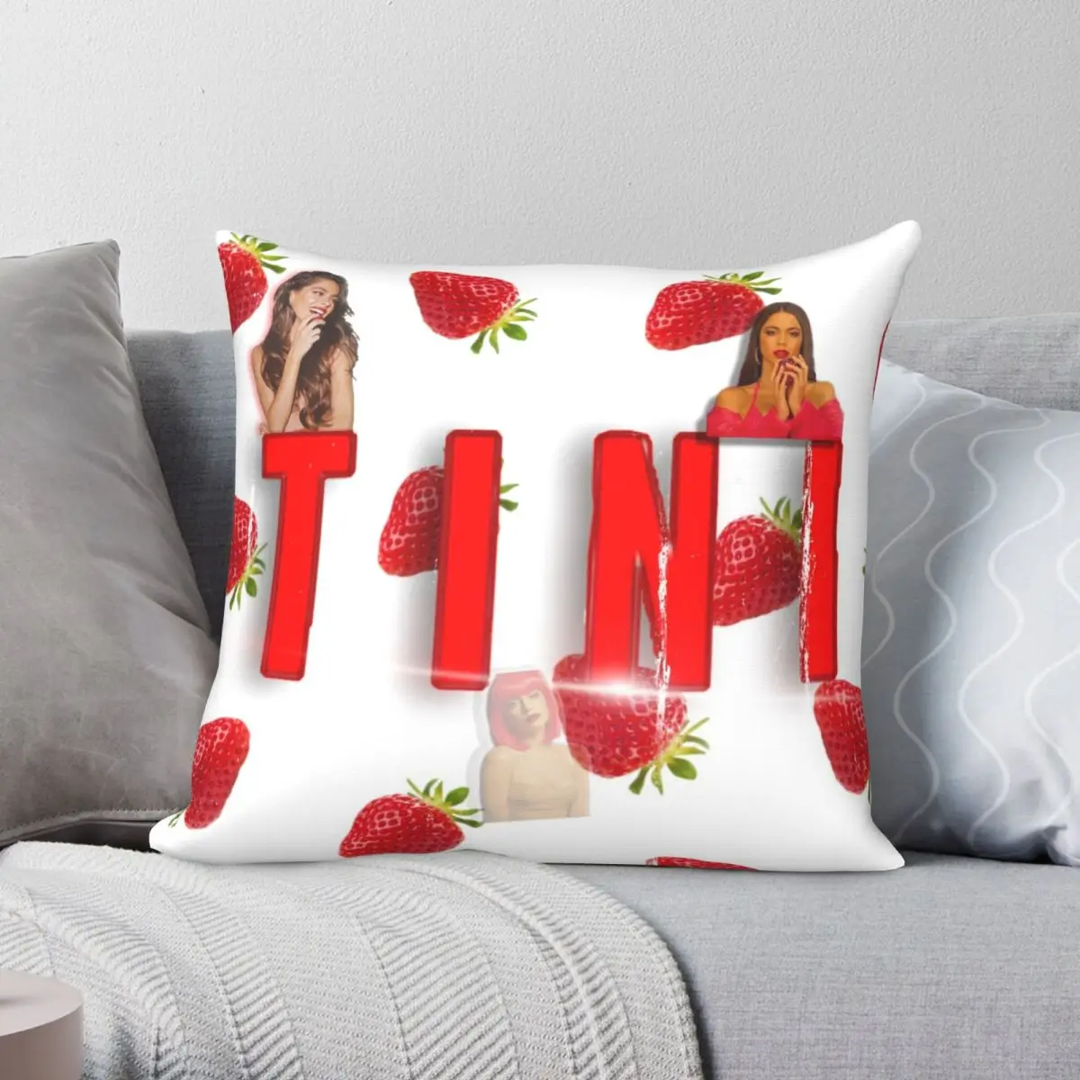 

Fresa TINI Pillowcase Polyester Linen Velvet Creative Zip Decor Throw Pillow Case Bed Cushion Cover