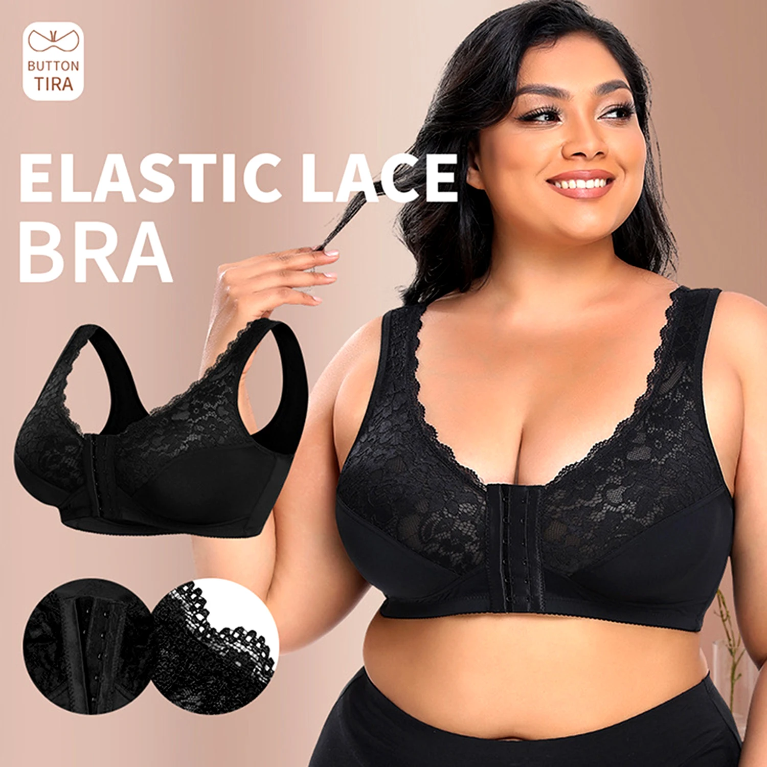 

Women Seamless Bra Post-Surgery Front Closure Sports Bra Brassiere Push Up Underwear Adjustable Posture Corrector Bra Shaper Top
