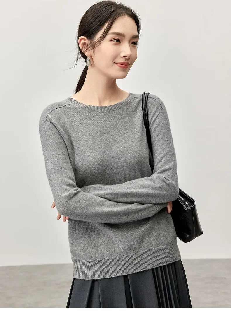 SENTUBILA пуловеры из 100% шерсти женские осенне-зимние 2023 повседневный свободный