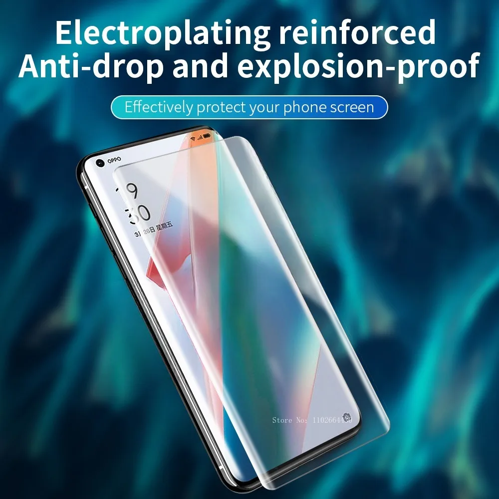 2/1 шт. для OPPO Reno 5 4 3 Find X3 X2 Pro Plus 5G X УФ закаленное стекло Защита экрана телефона