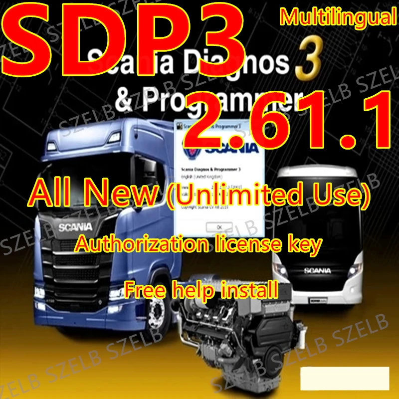 2024 НОВЫЙ SDP3 2.61.1 Обновление нового полночипа VCI3 VCi3 для сканирования тяжелых