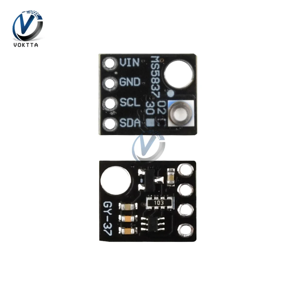 

MS5837 02BA 30BA Gas Pressure Sensor Gas Liquid Waterproof Pressure Sensor Module I2C Interface 24Bit Integrated Digital Sensor