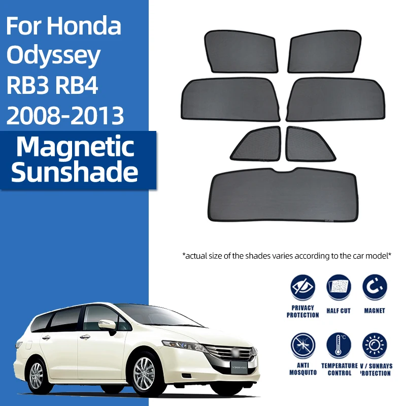 Для Honda Odyssey RB3 RB4 2008-2013 магнитный автомобильный солнцезащитный козырек шторка на