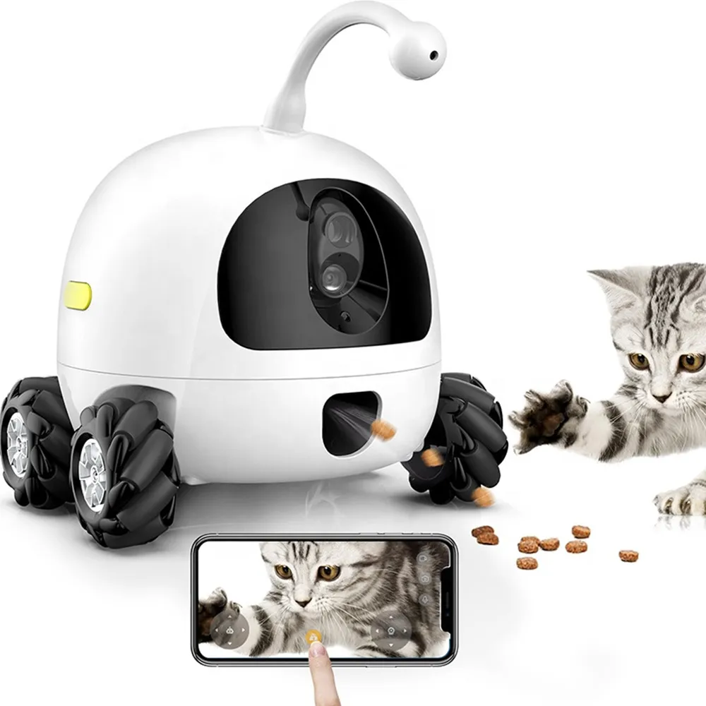 

App Control Smart Companion Robot For Pets Full HD 1080P Video Interactive Cat Dog Toy