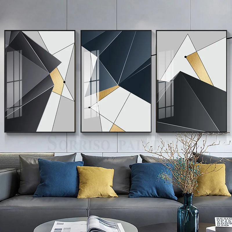 

Modern Abstract Canvas Poster Irregular Geometric Color Block Wall Art Painting Nordic Picture Prints For Living Room Home Decor