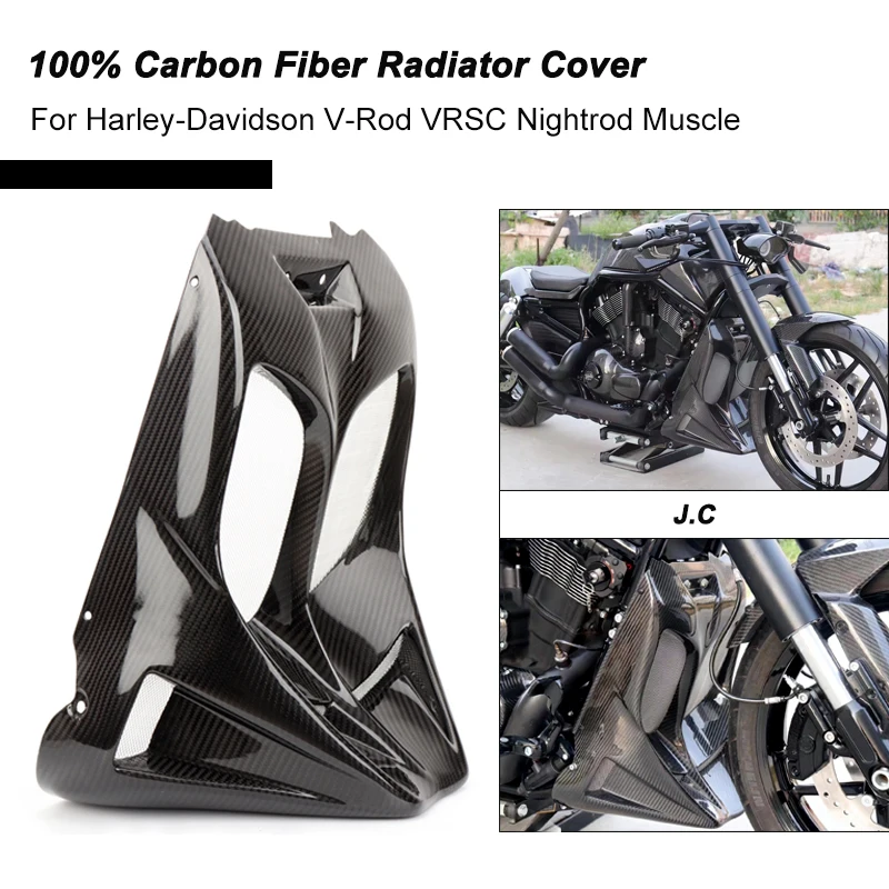 Обтекатель для мотоцикла из 100% углеродного волокна, обтекатель, спойлер для Harley V-Rod V Rod VRSC VRSCDX Nightrod VRSCF Muscle 2002-2017