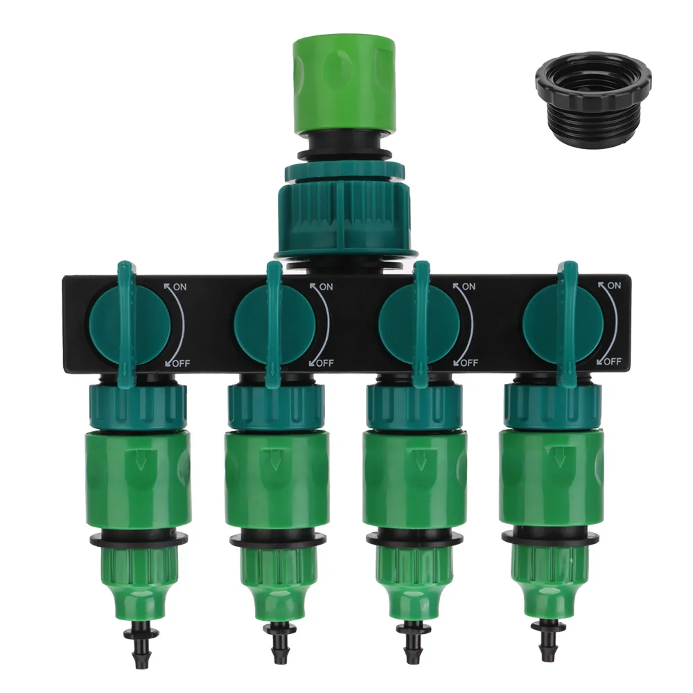 

4-way Water Hose Connectors Hose Splitters For Outdoor Tap Faucet 1/2"-3/4"-1" Irrigation Adapter