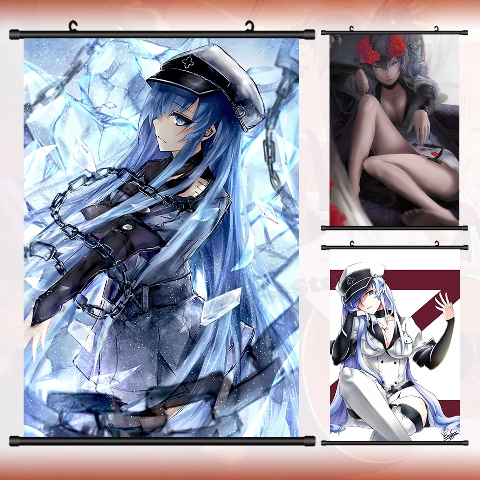 

Anime Akame ga KILL! Esdese Esdeath Cosplay HD Wall Scroll Roll Painting Poster Hanging Picture Poster Home Decor Art Gift