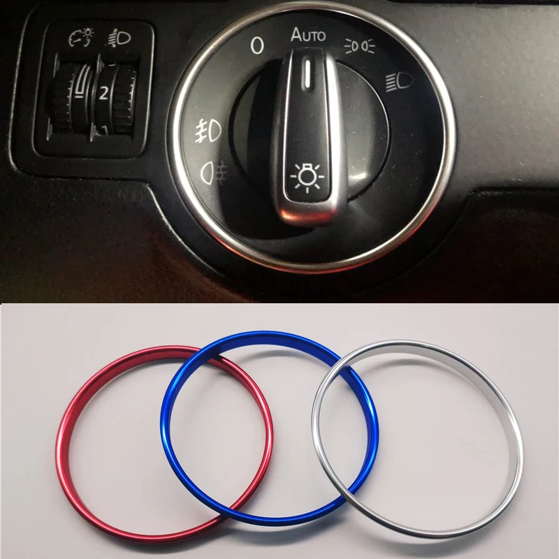 

Car Headlight Switch Decorative Trim Frame Ring For Volkswagen VW Golf Jett MK5 MK6 Passat B6 B7 CC Touran Tiguan Interior