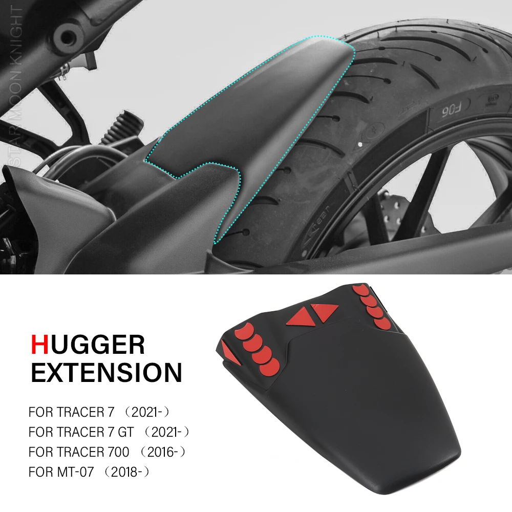 

For YAMAHA Tracer 7 Tracer 700 Motorcycle Rear Fender Mudguard Extender Hugger Extension MT-07 MT07 MT 07 2018 - Accessories