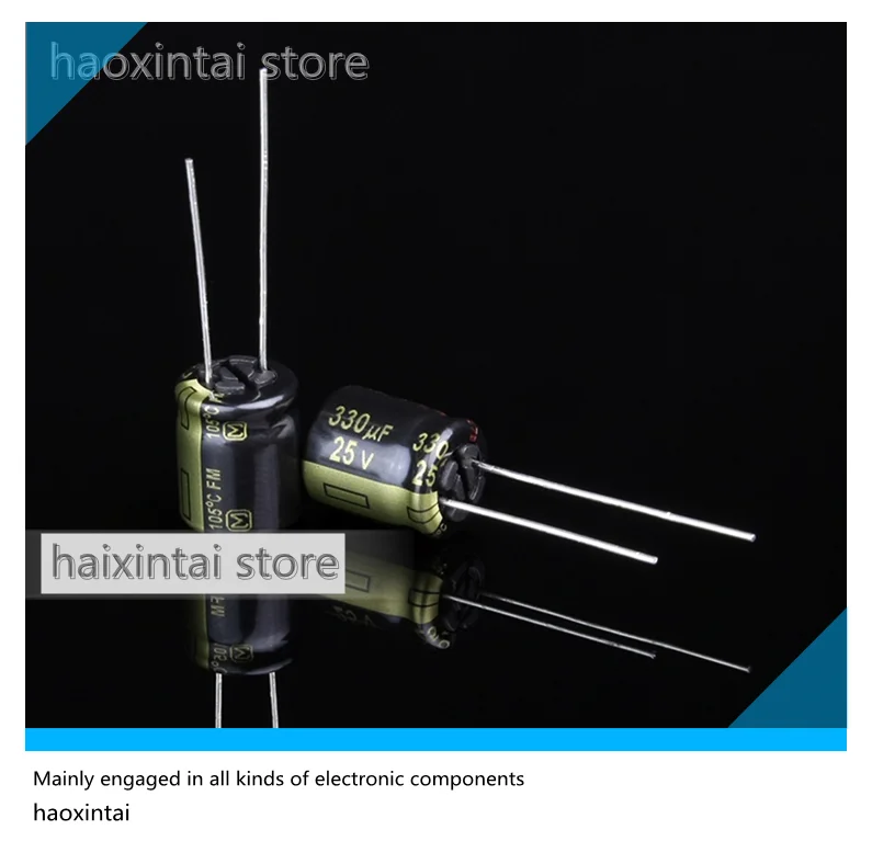 

30PCS 330uF 25v 10*13MM FM series electrolytic gold word high frequency low resistance fever hifi audio capacitor 10x13mm