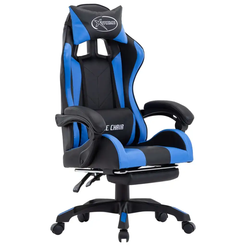 

Blue and black flimado footrest chair office chairs chair for video games