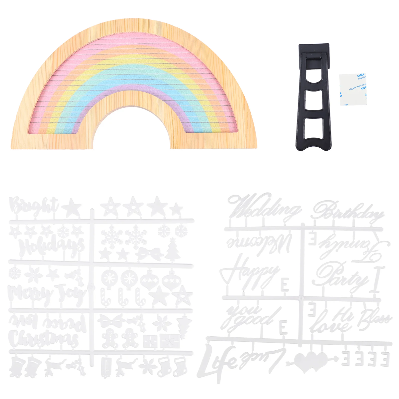 

Hand Decor Rainbow Alphabet Board Letter Felt Message Letters Self Made Decorative DIY