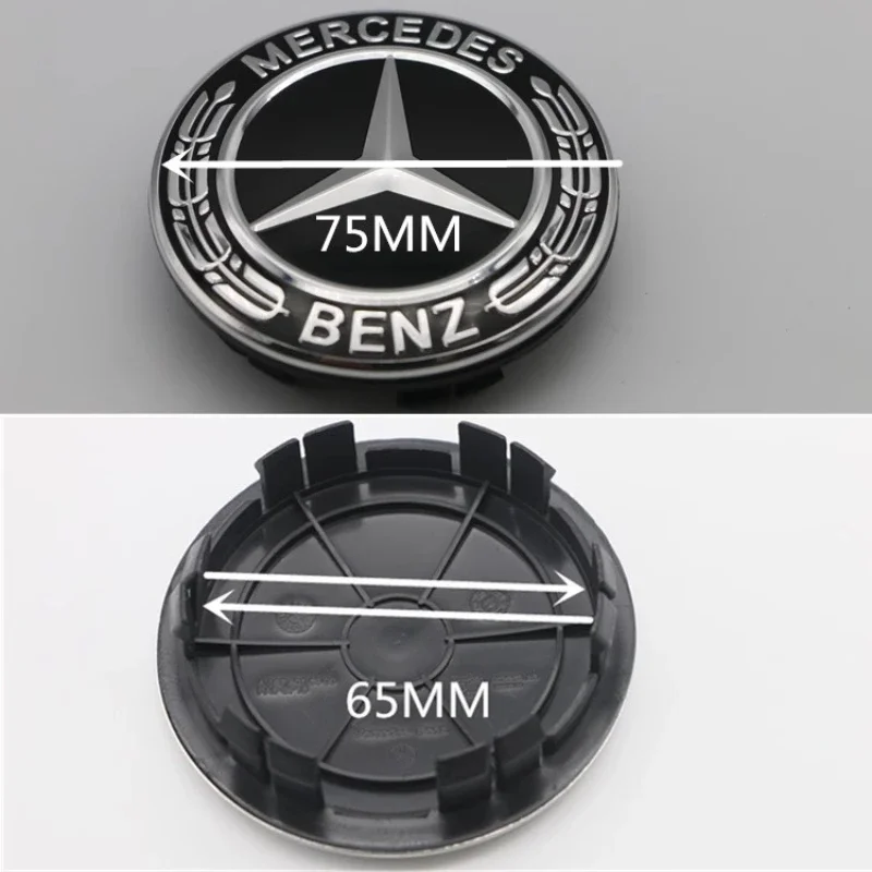 4 шт. 75 мм 12 футов колпаки для центральной ступицы колес автомобиля венок AMG Mercedes