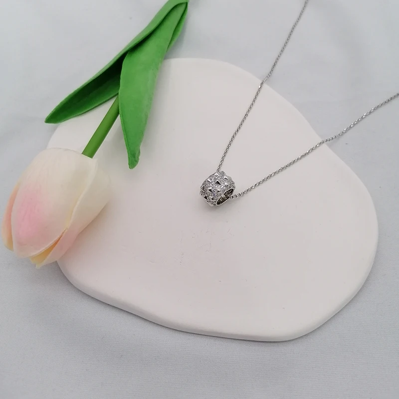 

Pendant thicken necklace 925 sterling silver luxury jewelry new simple temperament noble fashion party lady gift
