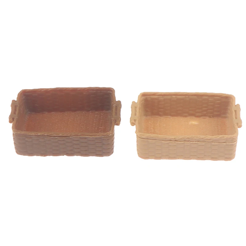 

1/12 Mini Dollhouse Miniature Resin Food Storage Basket Model Accessories Toys