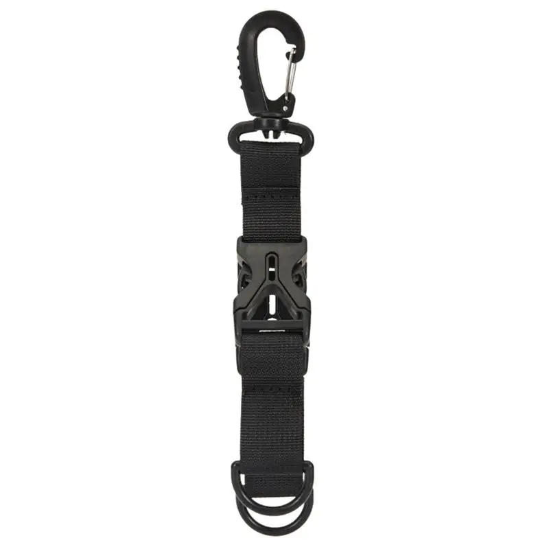 

Straps With Side Release Buckle Nylon Webbing Straps With Tri-Glide Slides Adjustable For Hiking Travel Outdoor Sports Black