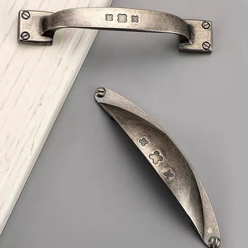 96 мм ручки для винтажной мебели Rustic античная латунная ручка выдвижного ящика