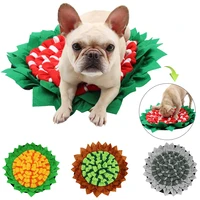 pet sniffing pad anti choking dog bowl flower shaped mat slow food interactive training dog fun pad