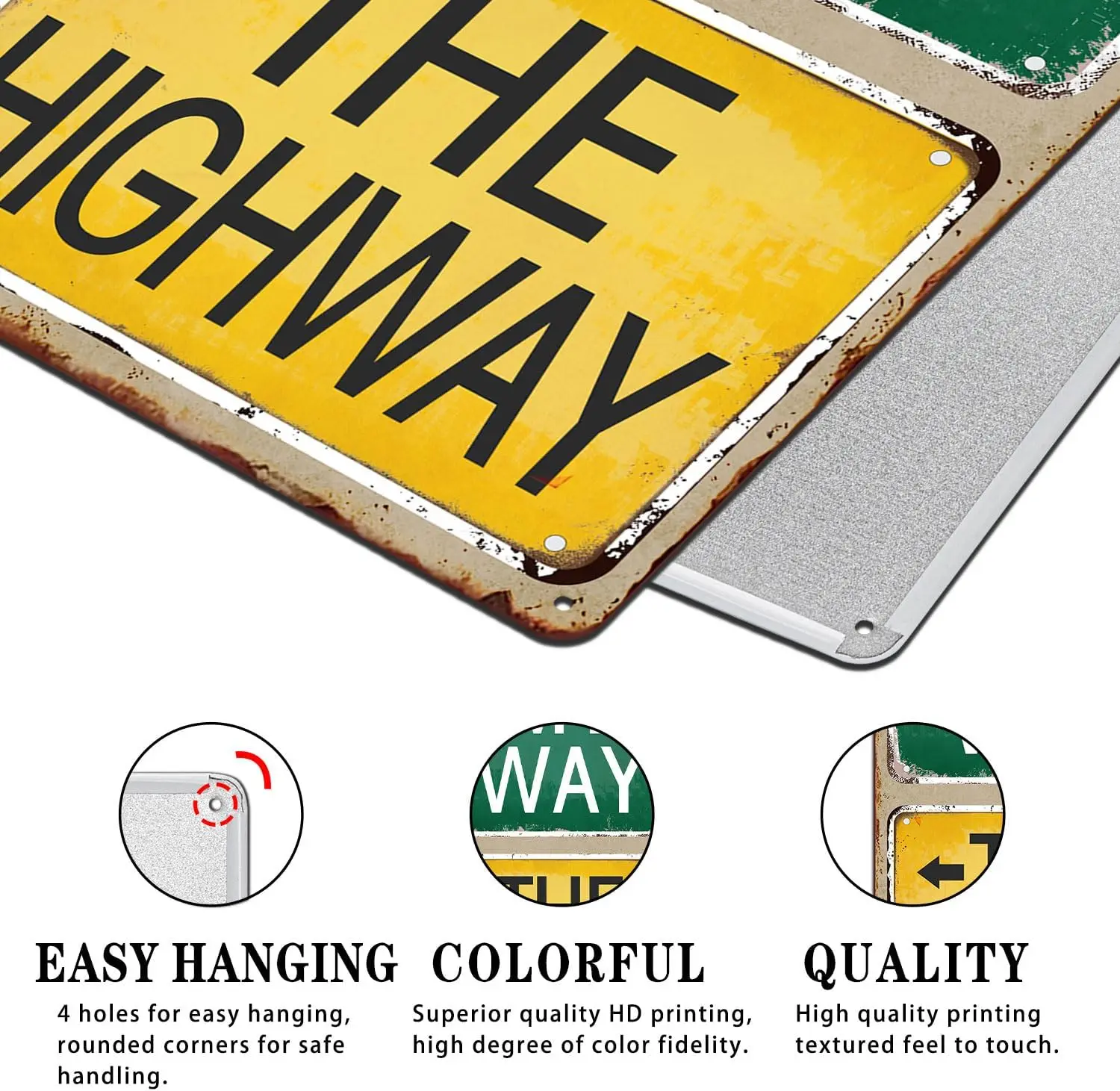 Металлический знак My Way the Highway деревенский декор винтажный дорожный уличная