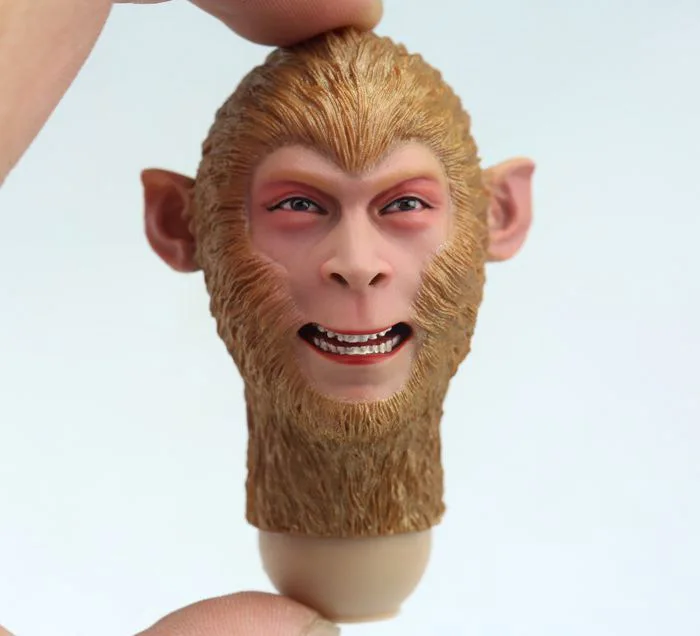 

1/6 Scale Happy Sun Wukong Head Sculpt Journey To The West Acessories for 12in Action Figure Male Soldier Toy