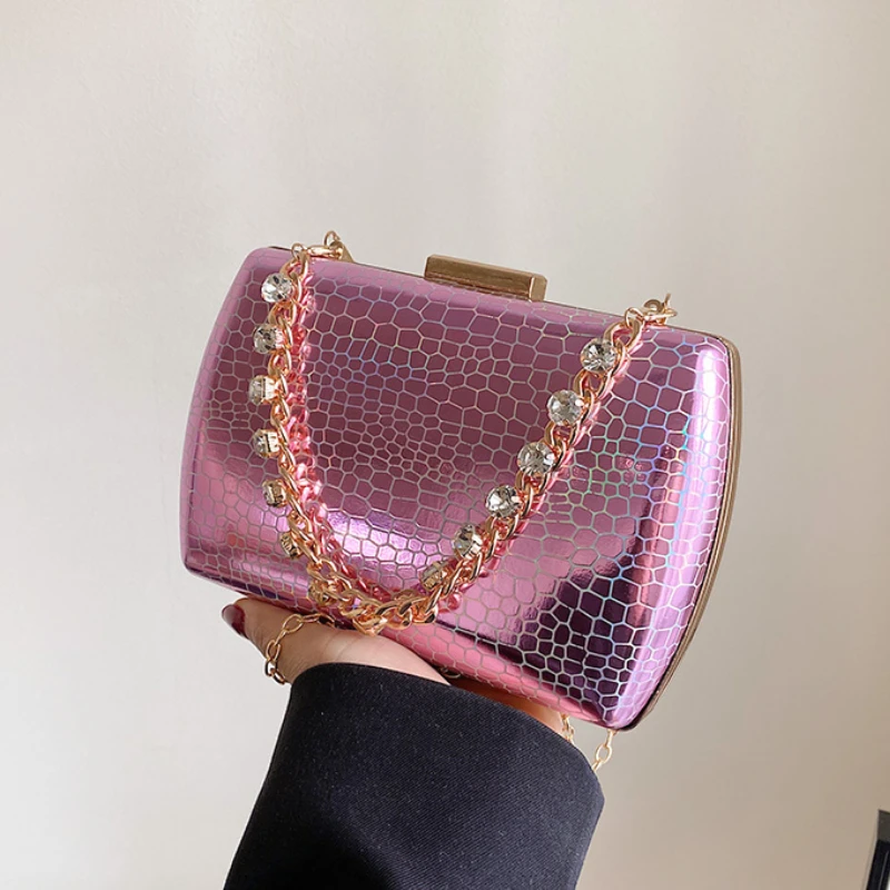 

Luxury Designer Handbag Bling Rhinestone Women's Bag 2022 Trend Bags Woman Chain Cross Body Bags Party Bags Evening Bags