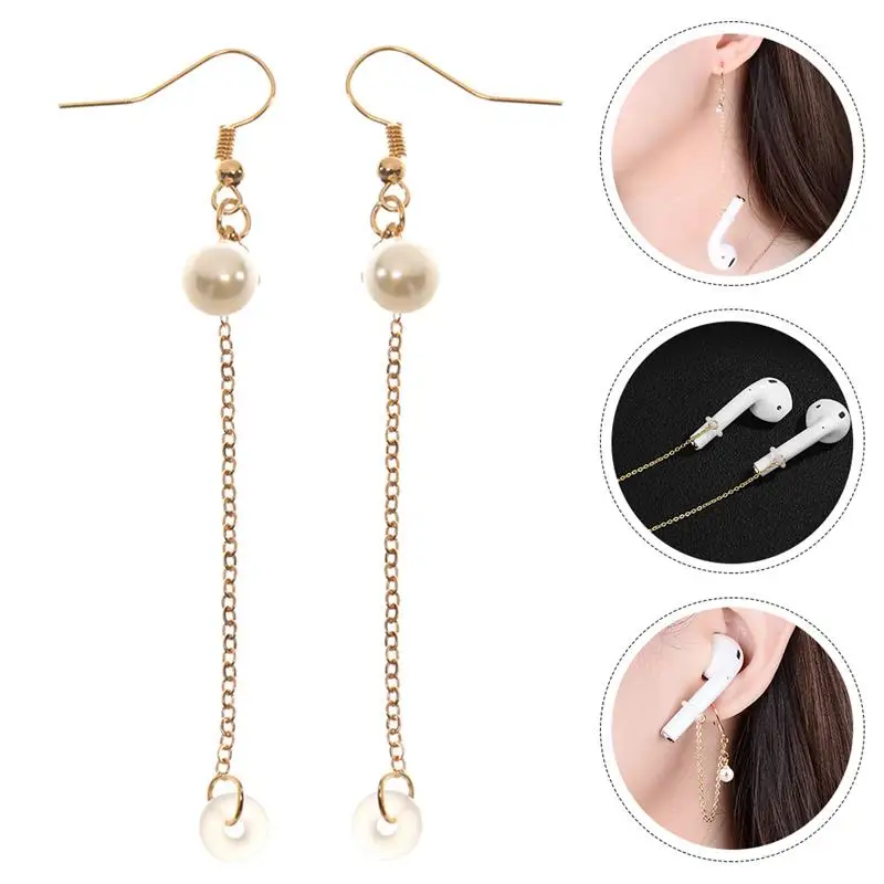 

1 Pair Wireless Earphone Earrings Chic Earphone Holder Anti-lost Earrings