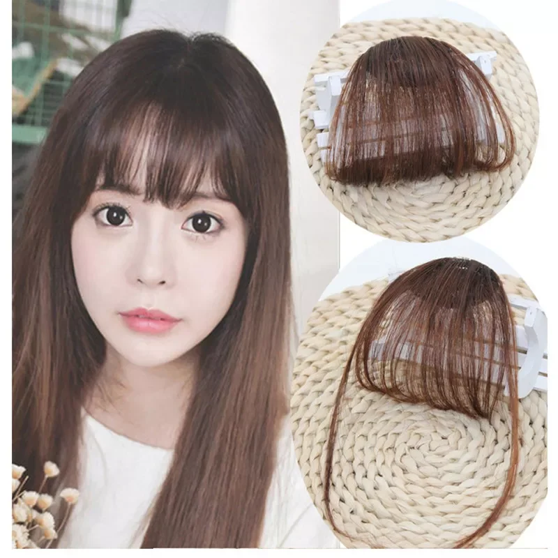 High Quality Hair Clips Fringe Hair Pieces False Synthetic Hair On The Clips Front Neat Bang Good Hair Styling Accessories