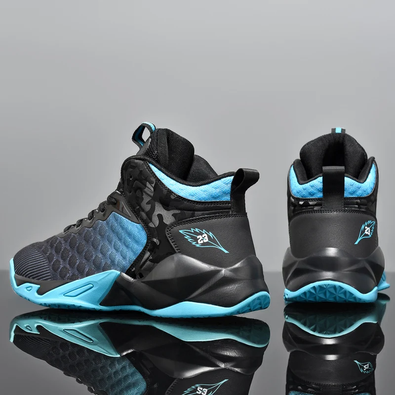 Men's Basketball Shoes Breathable Cushioning Sports Shoes Men Non-Slip Wearable Athletic Sneakers Court Basketball Sneakers Men