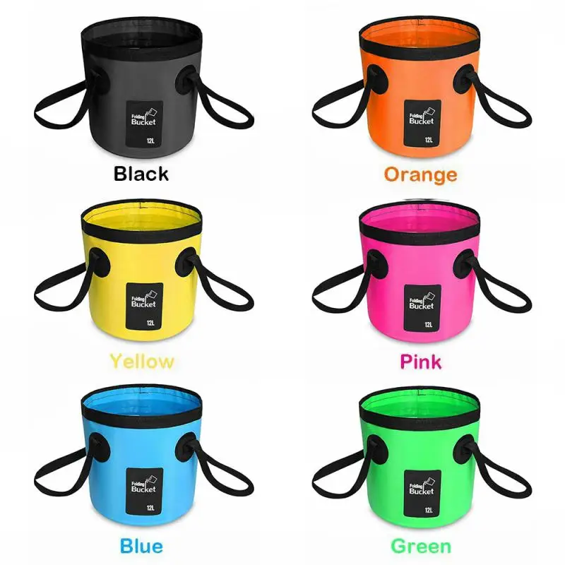 

12L Portable Bucket Water Storage Bag Waterproof Water Bag Fishing Folding Bucket Portable Sink