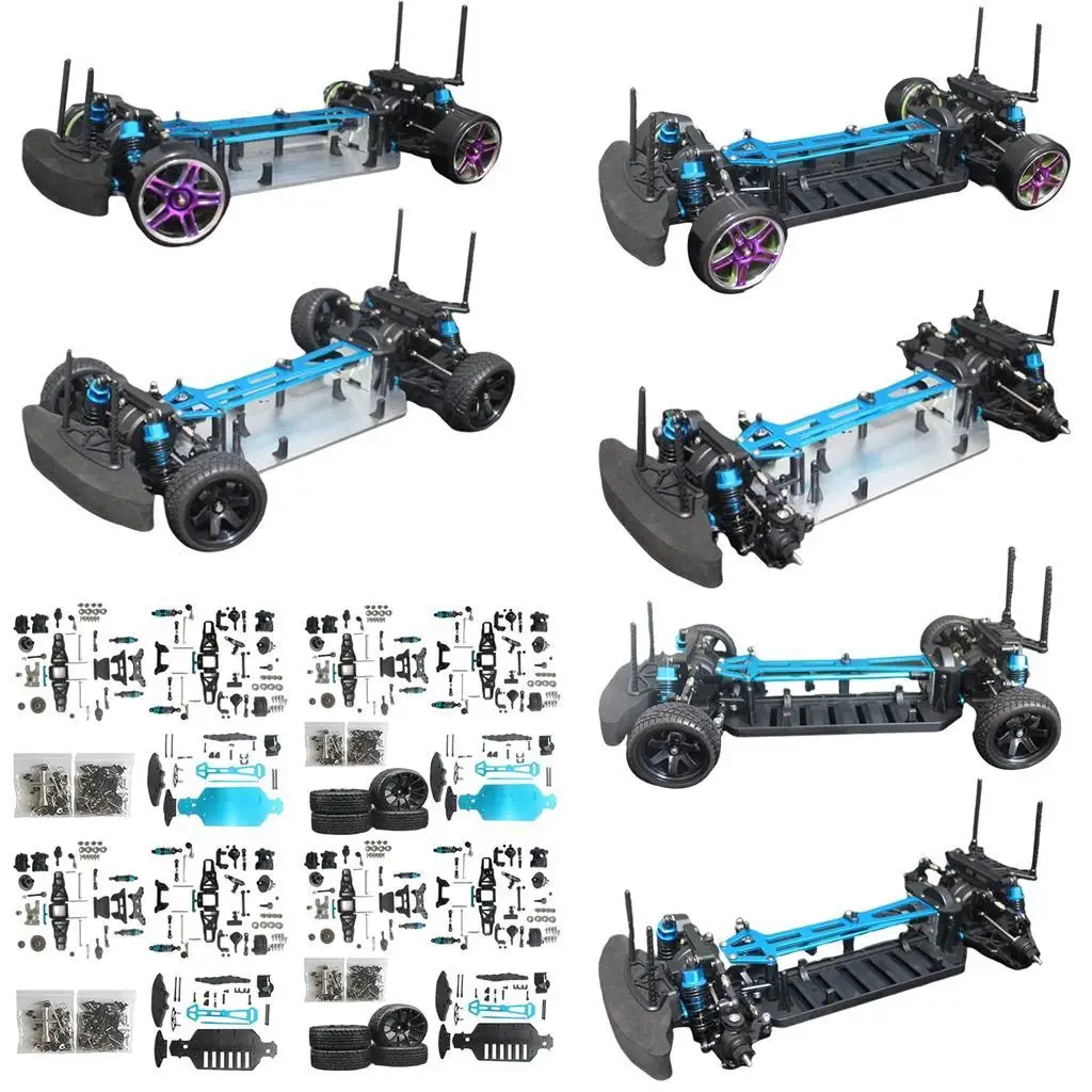 1/10 RC Brushless Car Body Frame Chassis Kit for HSP 94123  Buggy Vehicle DIY Accs