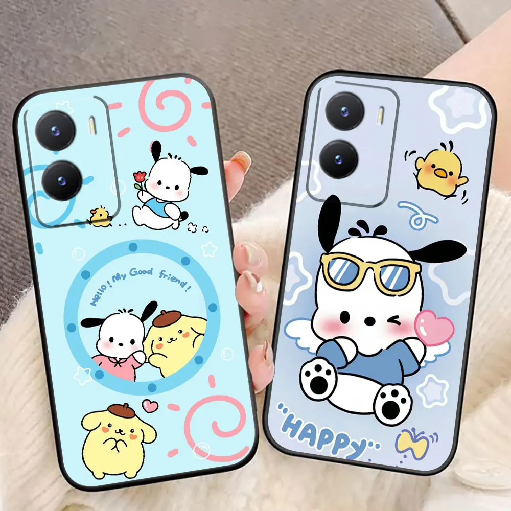 Чехол для телефона Pochacoo Dog Cinnamoroll VIVO Y100 Y93 Y78 Y77 Y76 Y72 Y50 Y51 Y36 Y35 Y28 Y27 Y22S Y21 Y20 Y19 Y17 Y17S Y16