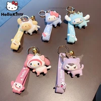 kawaii anime sanrio my melody kuromi hello kitty cinnamoroll keychain couple bag pendant accessories toy cute cartoon key buckle