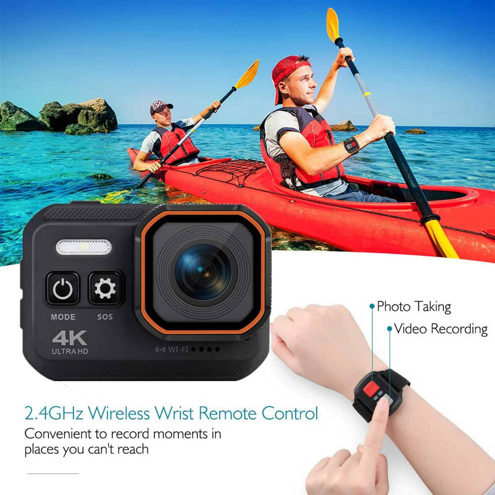 Fashion F38 Travel Digital Behold Anti-shake Action Camera 4k 60fps Wifi 2.0 Inch Ips Underwater Screen Waterproof HD Cam Vedio |